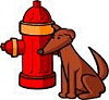 dog beside fire hydrant