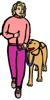 dog on loose leash
